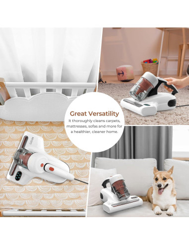 Aspiradora de Colchón JIGOO J200 500W con Filtro HEPA