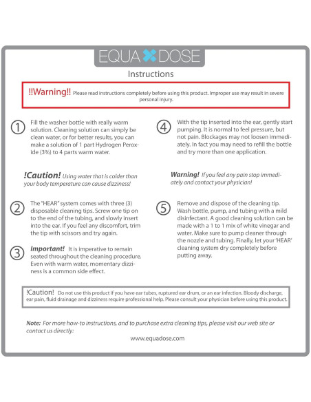Kit de Limpieza de Oídos Equadose HEAR - 3 Puntas Desechables
