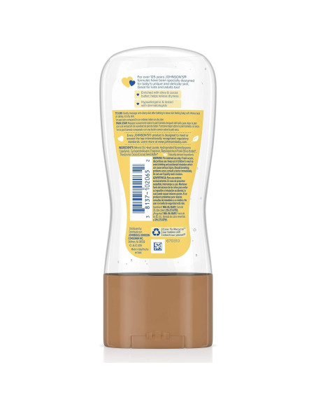 Gel de Aceite para Bebés Johnson 192.8 ml Hidratante Karité Cacao