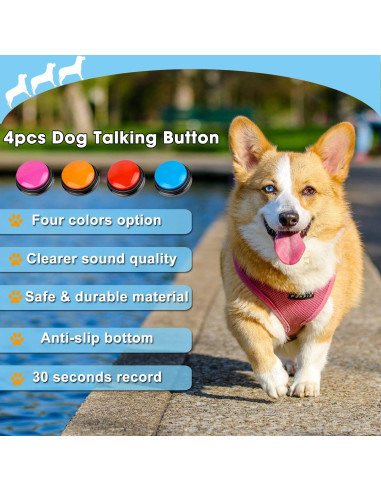 Botón de Grabación de Voz BoArt, 30 Segundos, 4 Pcs
