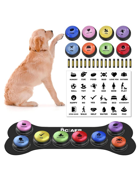 Botones de Comunicación para Perros DCIAER - 8 Botones Grabables