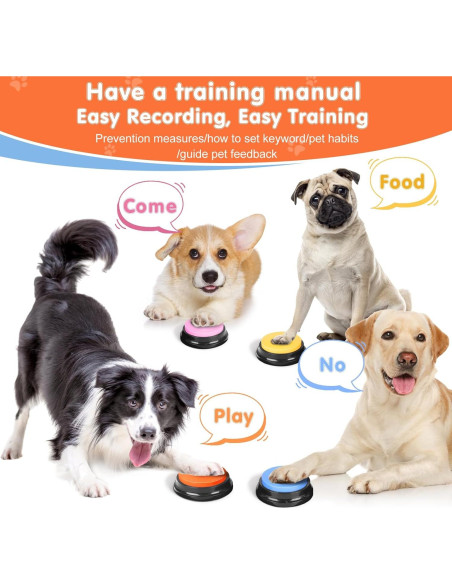 Botones de Comunicación para Perros DCIAER - 8 Botones Grabables