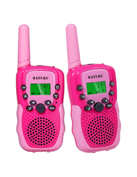 Walkie Talkies BATURU para Niñas 2-Pack Rosa 4-8 Años