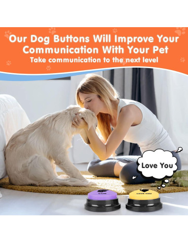 Botones de Comunicación para Perros DCIAER - 8 Botones Grabables