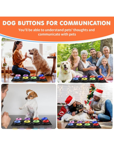 Botones de Comunicación para Perros DCIAER - 8 Botones Grabables