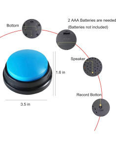 Botones de Comunicación para Perros Bifofo - Grabación 30s (2 Pzs) 2