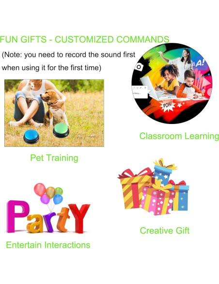 Botones de Comunicación para Perros Bifofo - Grabación 30s (2 Pzs)