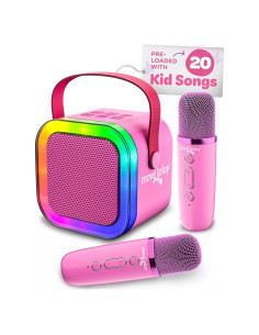 Mini Máquina de Karaoke Move2Play Rosa para Niños 20 Canciones