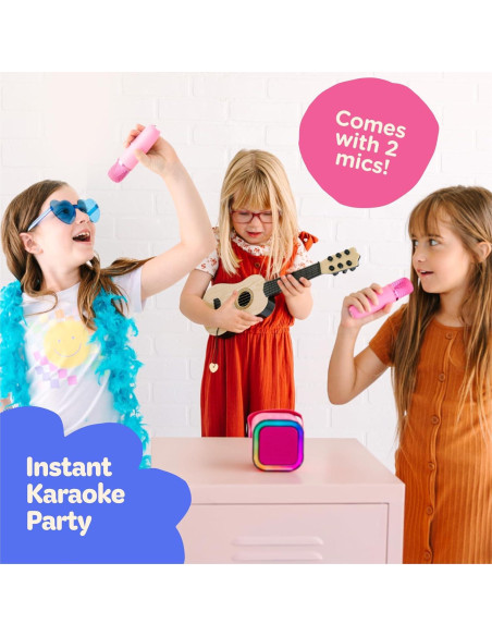 Mini Máquina de Karaoke Move2Play Rosa para Niños 20 Canciones