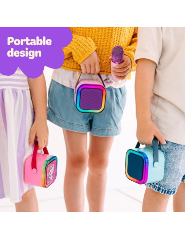 Mini Máquina de Karaoke Move2Play Rosa para Niños 20 Canciones