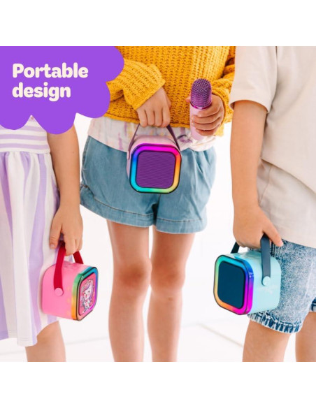 Mini Máquina de Karaoke Move2Play Rosa para Niños 20 Canciones