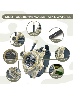 Walkie Talkies Recargables para Niños 7 en 1 con Linterna 2