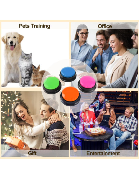 Botón de Grabación de Voz OFVENS 4 Paquetes para Mascotas