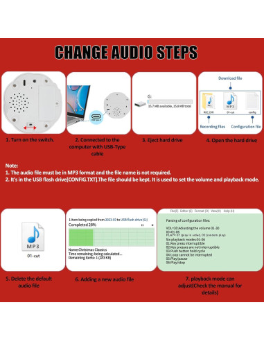 Botón de Grabación de Voz para Perros XLW 16MB Rojo
