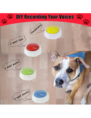 Botón de Grabación de Voz para Perros XLW 16MB Rojo