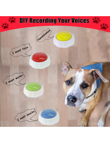 Botón de Grabación de Voz para Perros XLW 16MB Rojo