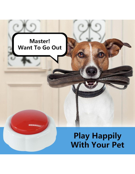 Botón de Grabación de Voz para Perros XLW 16MB Rojo