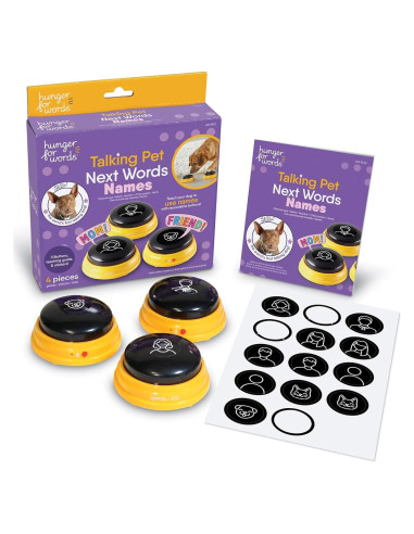 Botones de Habla para Mascotas Hambre por Palabras - Set de 3