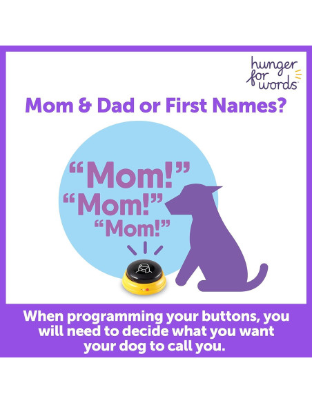 Botones de Habla para Mascotas Hambre por Palabras - Set de 3