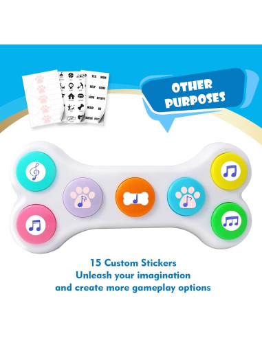 Botones de Comunicación para Mascotas JOY-U - 7 Botones Grabables