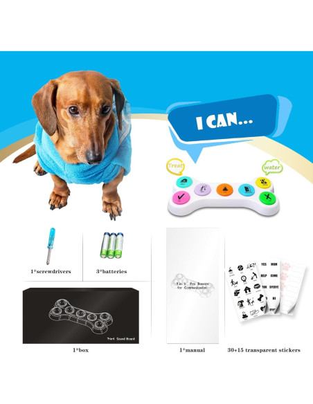 Botones de Comunicación para Mascotas JOY-U - 7 Botones Grabables