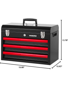 Juego de Herramientas Mecánicas WORKPRO 408 Piezas con Caja Metal 2