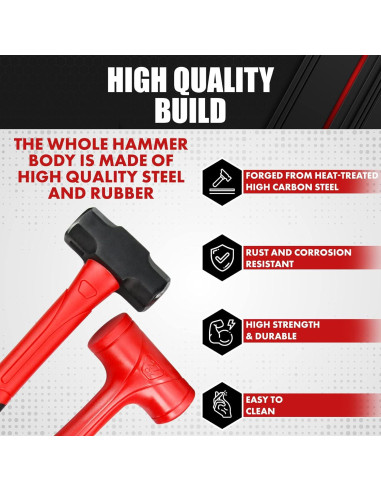 Juego de Martillos C&T 6 Piezas con Mango de Fibra de Vidrio