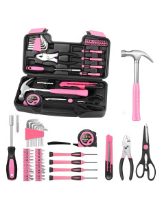 Kit de herramientas HANGYING 39 piezas rosa para el hogar