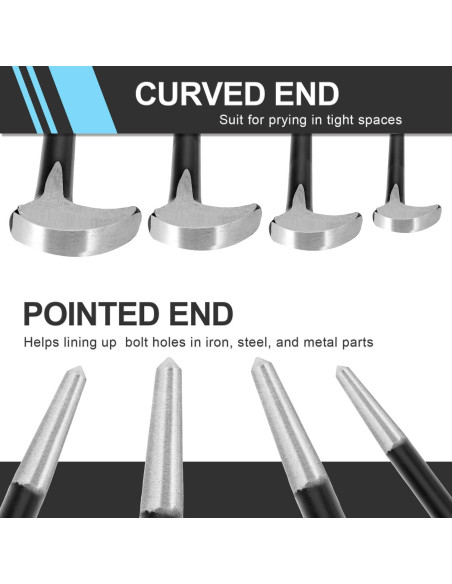 Juego de Palancas de Cabeza Rodante LOZAGU 4 Piezas 15-50 cm