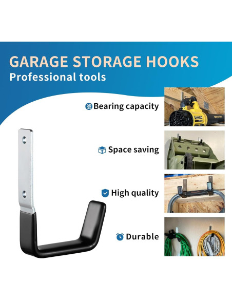 Ganchos de Almacenamiento GeeWatom de Acero Antideslizante 6PC