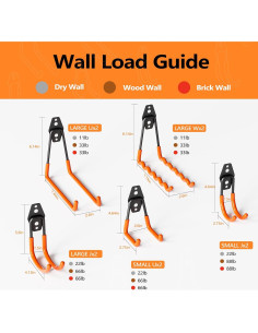 Ganchos de Almacenamiento HSTMYFS para Garaje, 10 Piezas, 35kg 2