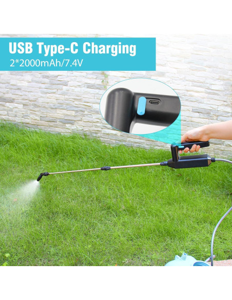 Varita Pulverizadora Eléctrica SideKing 60cm con Manguera 5m