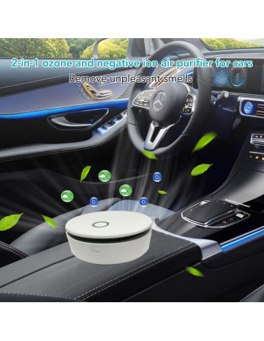 Purificador de Aire Portátil 2 en 1 Ozono e Iónico Recargable