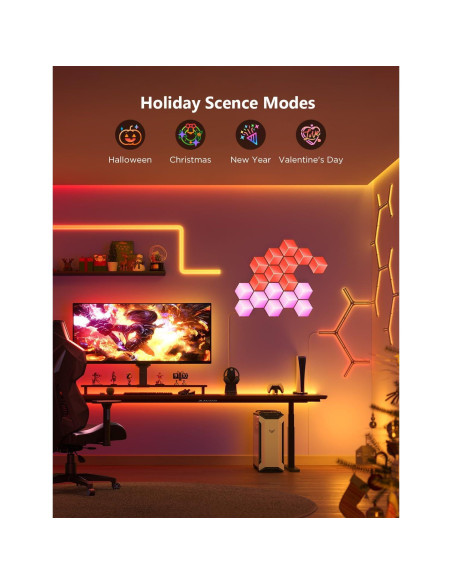 Luces LED de Pared Govee Glide Y H6065, Paquete de 7, RGBIC