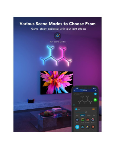 Luces LED de Pared Govee Glide Y H6065, Paquete de 7, RGBIC