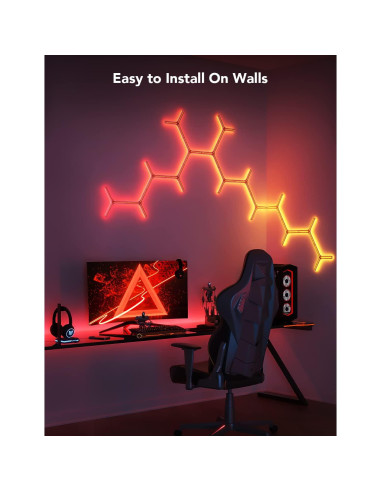 Luces LED de Pared Govee Glide Y H6065, Paquete de 7, RGBIC