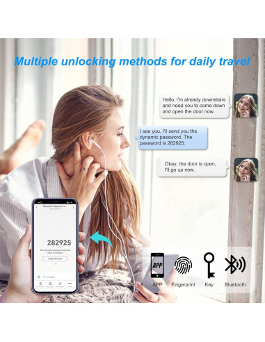 Cerradura Inteligente Goluckog con Huella Dactilar y APP