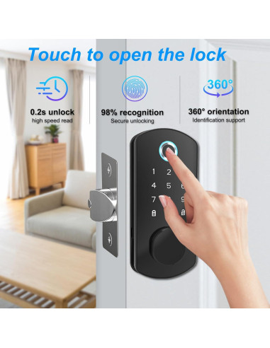 Cerradura Inteligente Goluckog con Huella Dactilar y APP