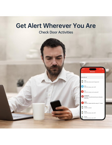 Cerradura Inteligente Hornbill Biométrica WiFi Niquel Satinado