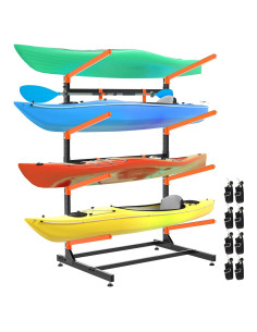 Estante de Almacenamiento de Kayak UOKRR 4 Niveles Ajustable