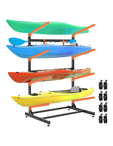 Estante de Almacenamiento de Kayak UOKRR 4 Niveles Ajustable