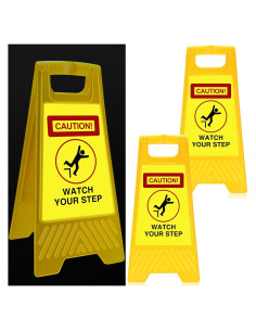 Señales Reflectantes Doble Cara Fuutreo 61x30cm Amarillo - 2 Pack