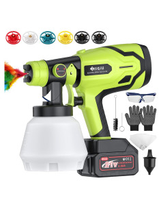 Pulverizador de Pintura Inalámbrico JiGiU 300W 1000ml 6 Boquillas