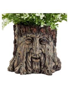 Maceta de Cara de Árbol Bits y Piezas - Poliresina 13.3x12.1x14 cm