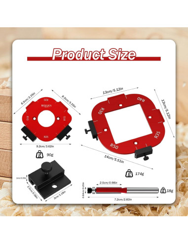 Conjunto de Plantillas para Router Xanadued 4-en-1 R10-R50