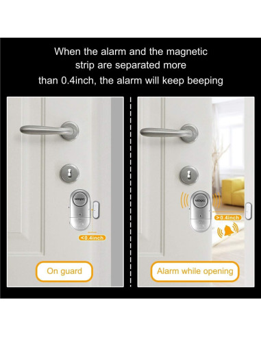 Alarmas de Seguridad para Puertas y Ventanas NOOPEL - Paquete de 4