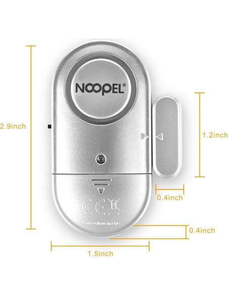 Alarmas de Seguridad para Puertas y Ventanas NOOPEL - Paquete de 4