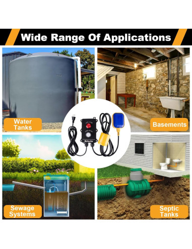 Alarma de Agua Alta Sekelo con Interruptor de Flotador 3.05m