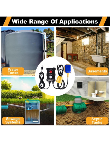 Alarma de Agua Alta Sekelo con Interruptor de Flotador 3.05m