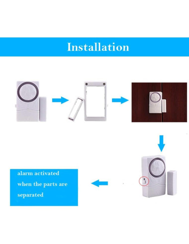 Alarma de Seguridad Inalámbrica Changzhou SF19 110dB Paquete de 4